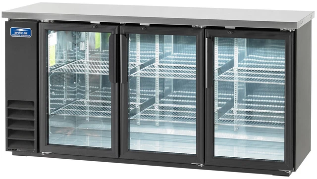 Arctic Air ABB72G 72" 3 Glass Door Back Bar Cooler