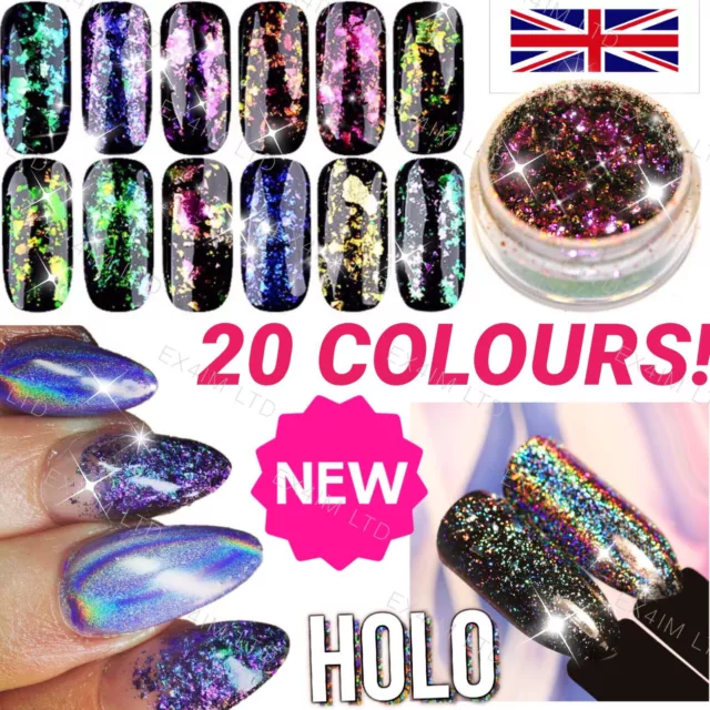 Chameleon Nail Flakes Multichrome Powder Colour Shifting Nails Rose Gold TREND