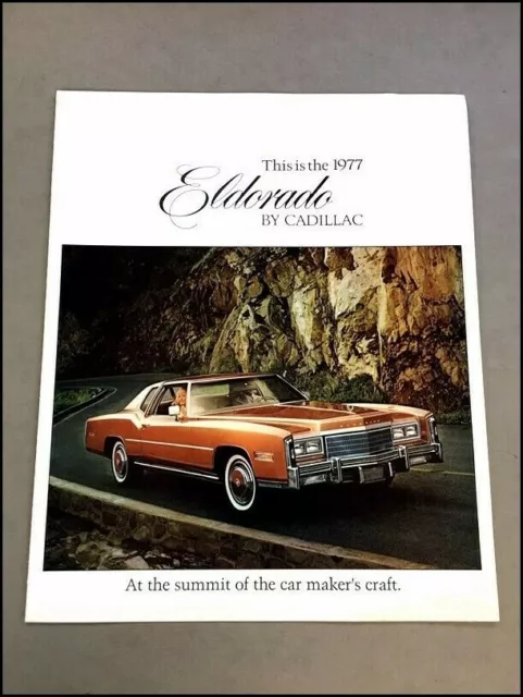 1977 Cadillac Eldorado Original Car Sales Brochure Folder