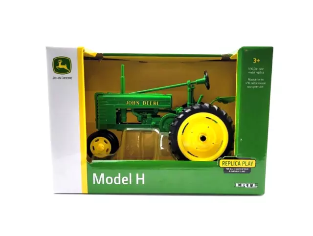 Ertl John Deere Model H Tractor Narrow Front Die Cast Metal 1/16 Scale