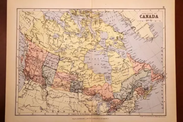 1898 Rare Antique Chambers Atlas Map-Canada-Excellent Detail
