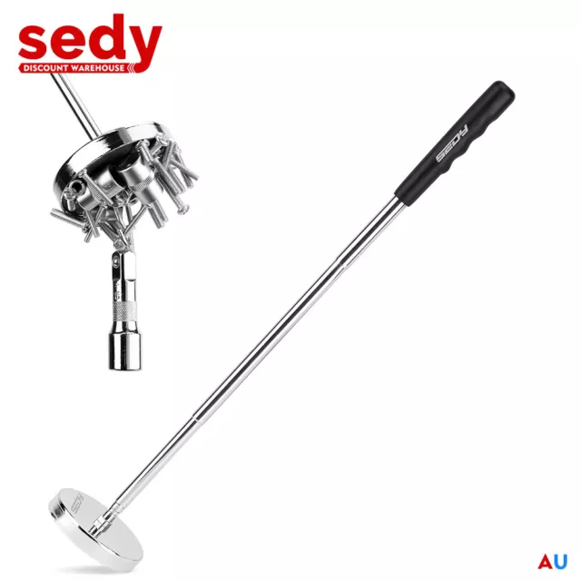 35Lbs Telescoping Magnetic Sweeper Pickup Tool Telescopic Hold No- Shlip Handle