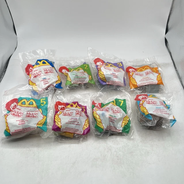 MCDONALDS HAPPY MEAL Toys Disney Vintage Mulan 1998 Sellado Juego