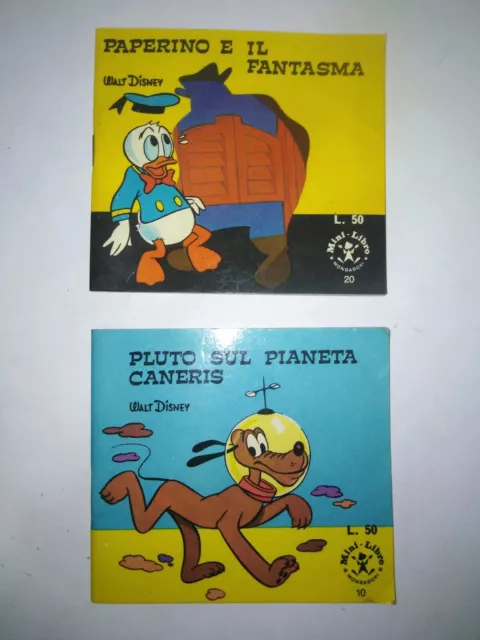 Lotto mini libro 1966 paperino e il fantasma, Pippo sul pianeta Caneris