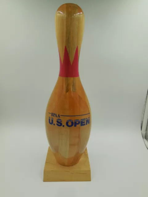 Nice Full Size Bpaa Us Open Bowling Pin Trophy / Prompt Safe Shipping