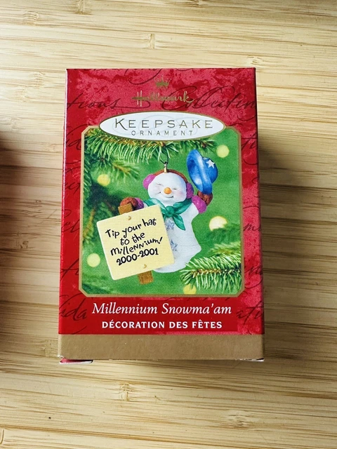 Hallmark Keepsake Ornament Millennium Snowmaam Y2K 2000 Tip Your Hat