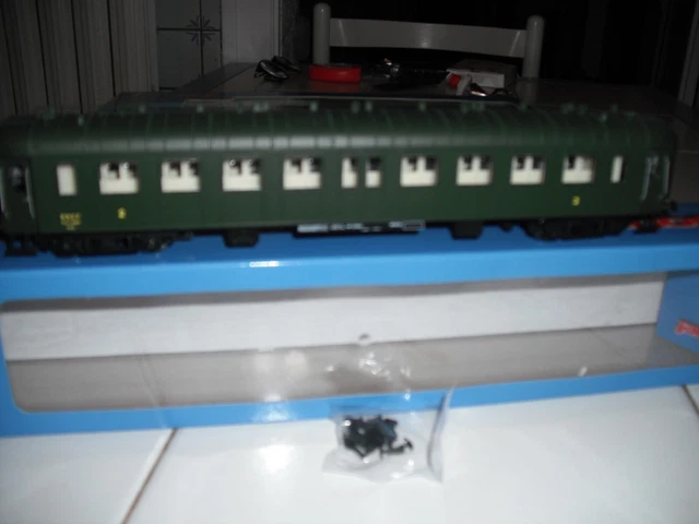 HORNBY-éch 0-VOITURE 1Sp 1 cl-1937-52- long 17,5 attelages automatiq PORTES FIX
