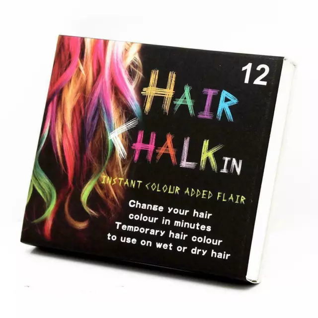 Temporary Hair Chalk Set Rainbow Coloured Salon Soft Kit Pastels DIY M2X8