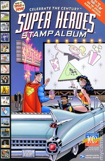 Super Heroes Stamp Album Celebrate the Century #6 FN/VF 7.0 1999 Stock Image