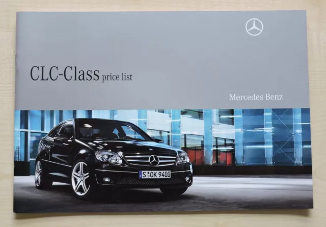 Mercedes-Benz CLC-Class Saloons 2008-09 UK Price List & Specifications Brochure