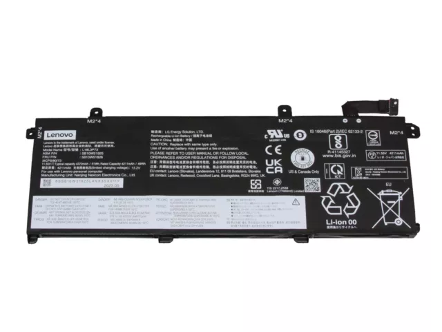 Lenovo ThinkPad T14 Gen 2 (20W0/20W1) original Batterie 51Wh