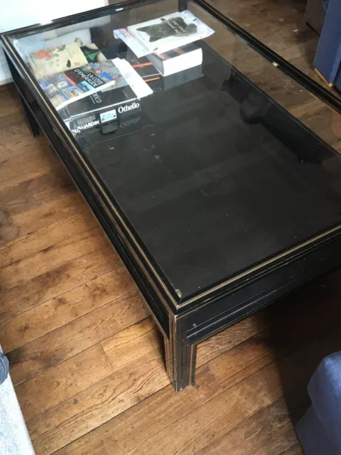 grande table basse en verre Pierre Vandel années 70