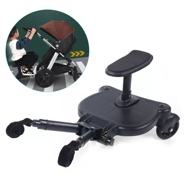 Universal Baby Infant Stroller Pushchair Connector Buggy Step Board with Seat
