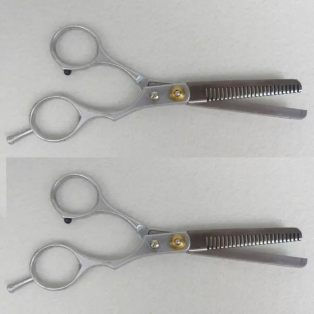 2x Effilierschere Haarschere Modellierschere Friseur 6" 25 Zähne SET 2 STÜCK