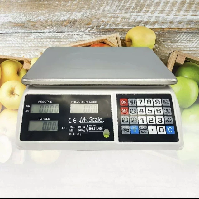Bilancia Digitale Professionale MyScale 40kg/1g - Doppio Display LCD Per Cucina E Industria - Foto 7