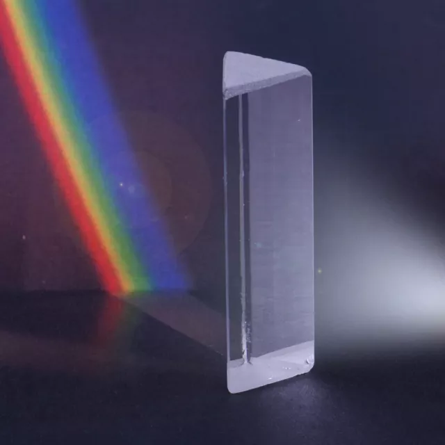 3" Triangular Prism Optical Glass Photography Physics Light Teaching Spectrum zy