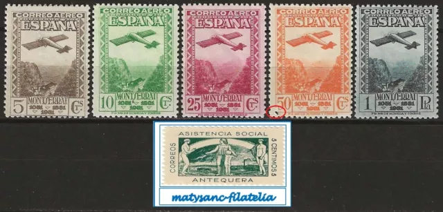 España 1931. Edifil 650/654. Serie Completa "Fundación De Motserrat". Nuevo. Ver