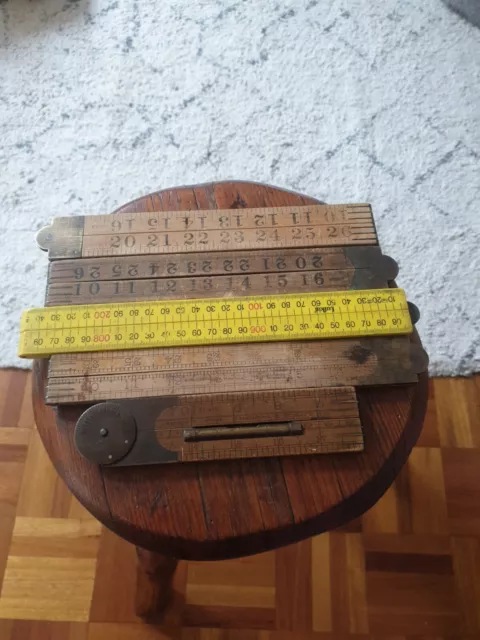 Vintage Rabone Rule With Spirit Level No. 1190 - Made In Birmingham, England Vintage Rabone Rule With Spirit Level No. 1190 - Made In Birmingham, England