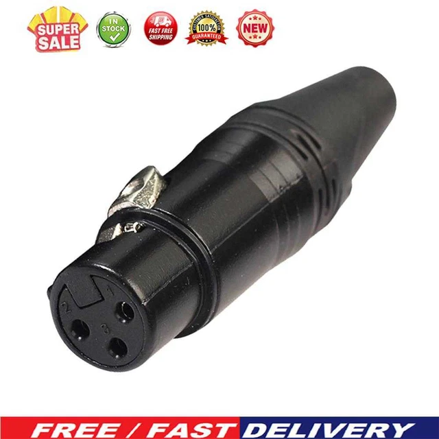 DIY Microphone XLR 3Pin Female Plug Connector Cable Solder Plug MIC Adapter for