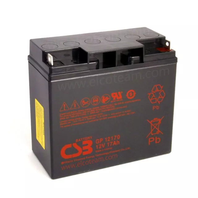 CSB GP12170 Batterie Scelle au Plomb 12V 17Ah