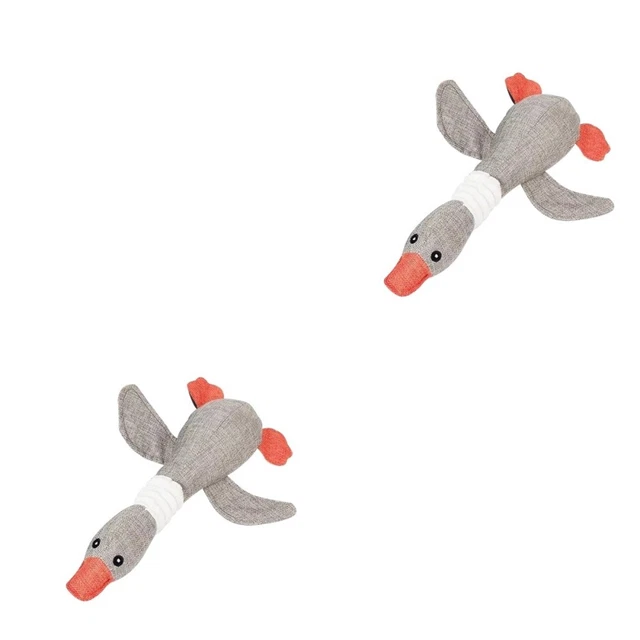 2 stücke Cartoon Pet Hunde Katzen Spielzeug Beißung Kau Sound Spielzeug Duck