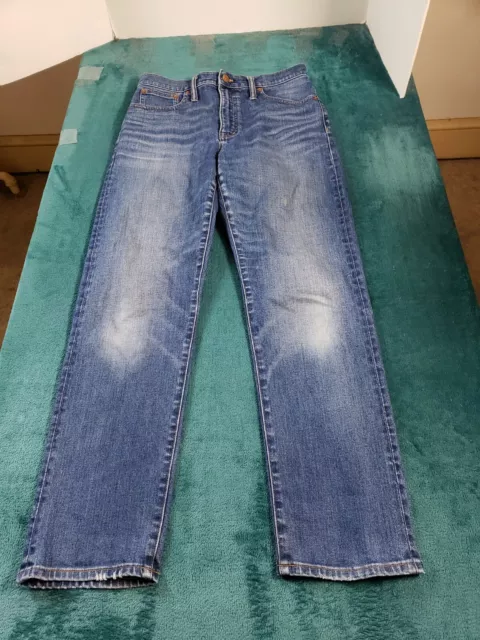 Madewell Jeans Sz 27 Women Blue Pants Mid Rise Stretch Classic Straight Ladies