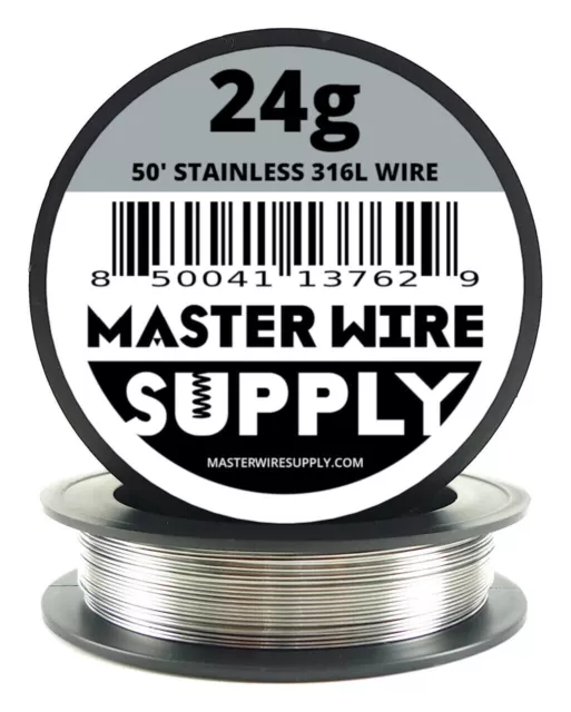 MWS - Stainless Steel 316L - 50 ft - 24 Gauge - Round Wire