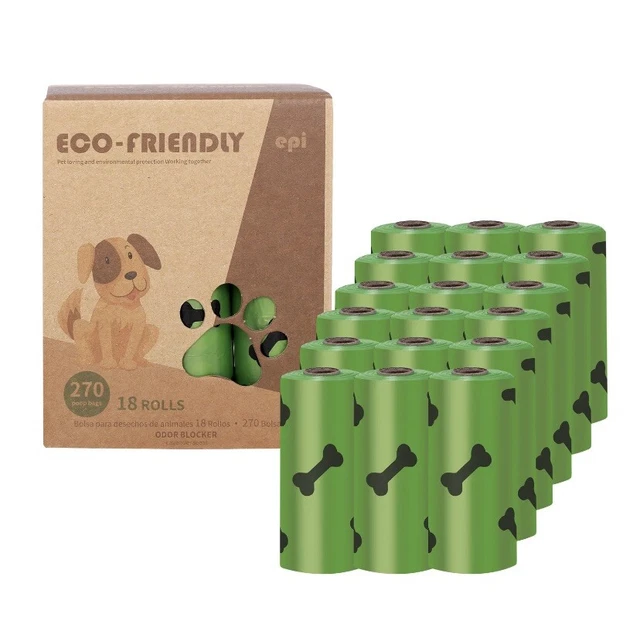 270 Dog / Cat Poop Bags Biodegradable for Toilet disposal or Garbage waste.