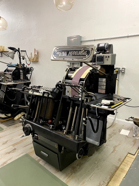 A Pair Of 10X15 Heidelberg Windmills Late Model Redball W/Lockout & Paper Cutter