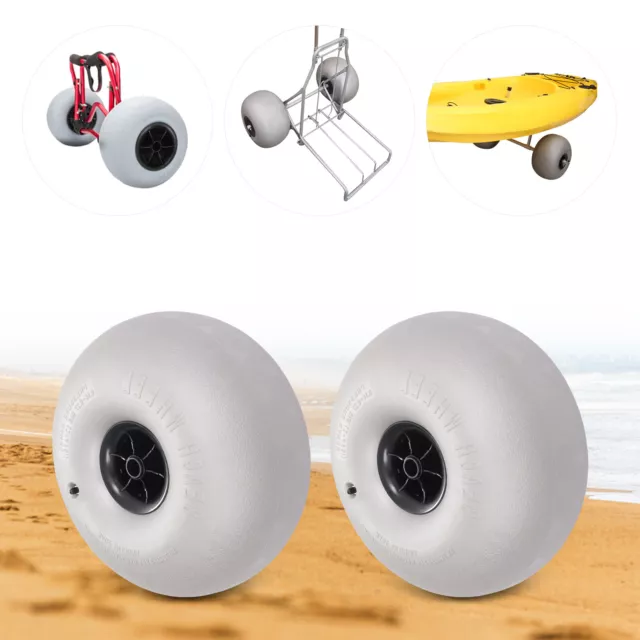 2x 16" Balloon Beach Wheels Fishing Kayak Cart Tires Dolly Canoe Transport Wheel