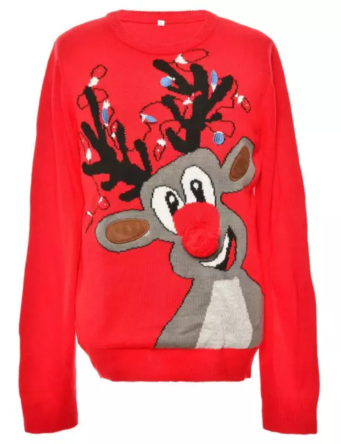 Maglione Natale Bambini Ragazze Renne Ragazzi Natale Lavorato a Maglia Novità NATALI Nuovo