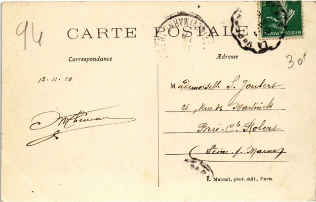 CPA AK Joinville le Pont Le Quai, Le Pont un jour de feast FRANCE (1283408) 2