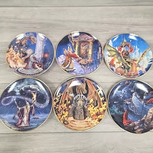 Royal Doulton Franklin Mint Dragon Plates Fire Offering Flight Star Lot of 6