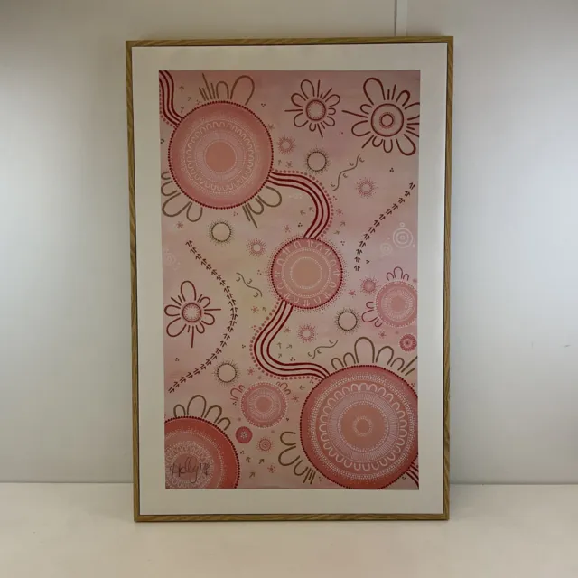 "New Beginnings" By Holly McLennan-Brown Indigenous Print in Frame (A1) S#557