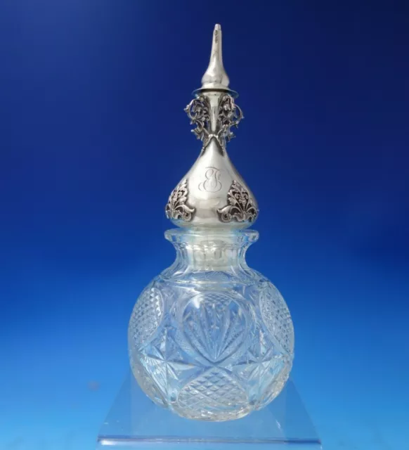 Shiebler Sterling Silver Liquor Bottle with Cut Crystal #4852 c.1900 (#5719)