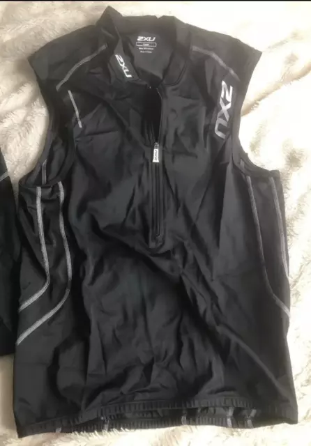 2XU 2 piece triathlon tri suit shorts top large worn once
