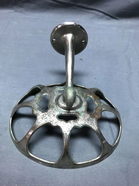 Antique Vintage Nickel Brass Wall Mount Sponge Soap Dish Holder Old 1634-22B 3