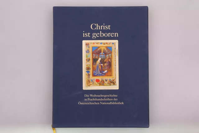 189111 CHRIST IST GEBOREN Weihnachtsgeschichte HC +Abb +Schuber +Goldprägung