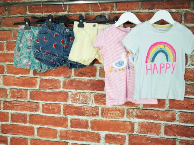 Girls Bundle Aged 4-5 Years Bluezoo M&S Next Etc T-Shirt Shorts Floral 110Cm