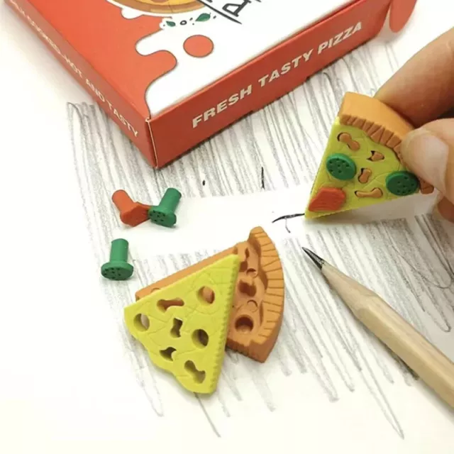 New Style Creative Modeling Simulation Pizza Eraser Student Studying Statione BJ