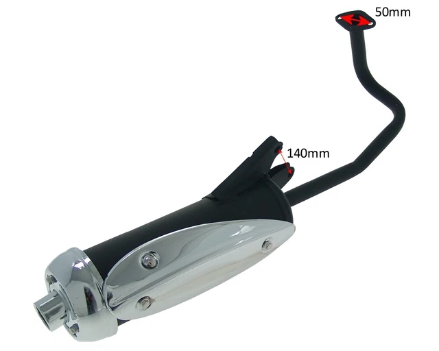 Système d'échappement STANDARD pour PEUGEOT Django 50cc, Kisbee, Ludix