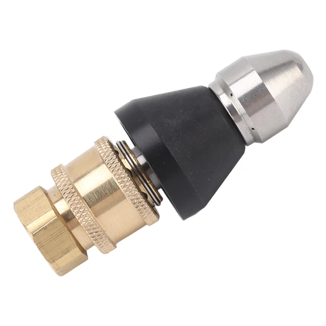 G1/4 Sewer Pipe Cleaning Nozzle Stainless Steel Durable G3/8 Female Thread US