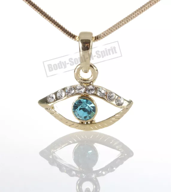 Evil Blue Eye Necklace LUCKY Success Protection Pendant Jewelry Judaica Kabbalah