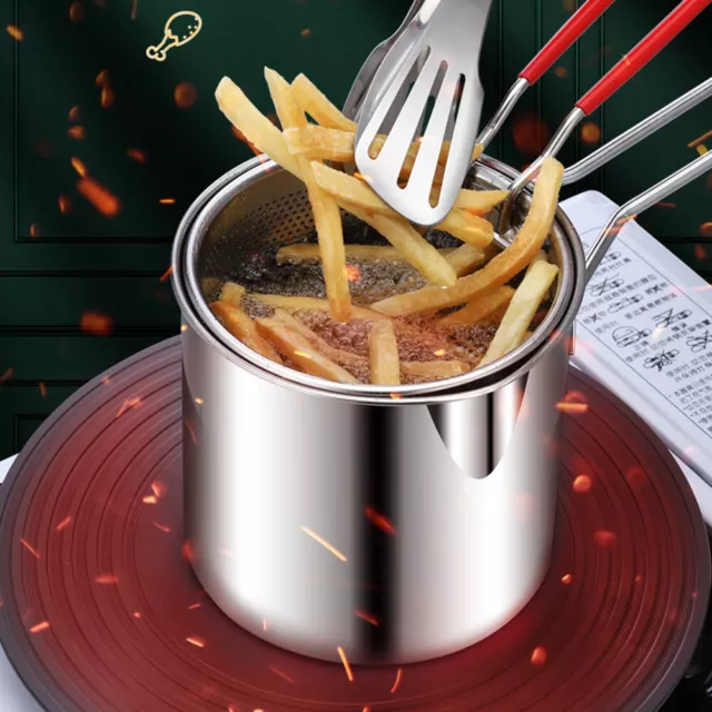 1200ML Mesh Frying Pasta Pan 304 Stainless Steel for French Fries Chicken Fry FR 2