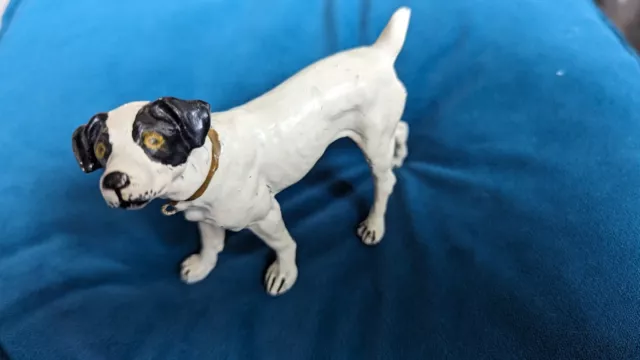 Lead Jack Russell Terrier Dog Figure. Painted, Antique, Vintage, German?