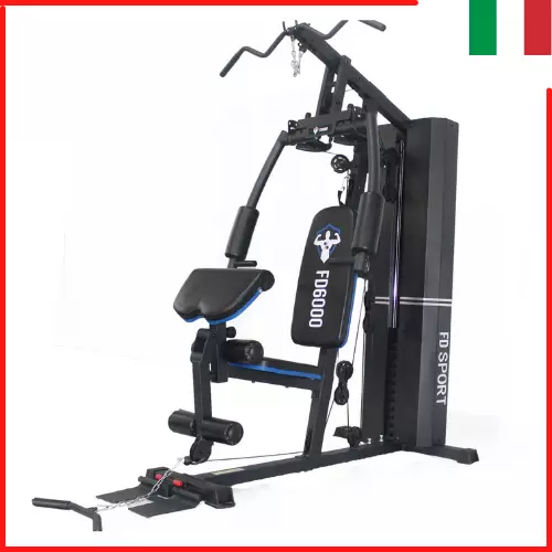 palestra stazione fitness multifunzione COMPLETA per casa con lat machine pulley