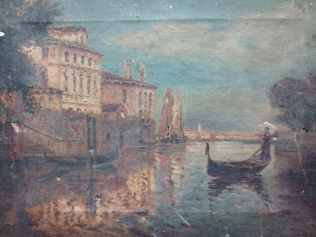 Venice Venetian oil on canvas for restoration