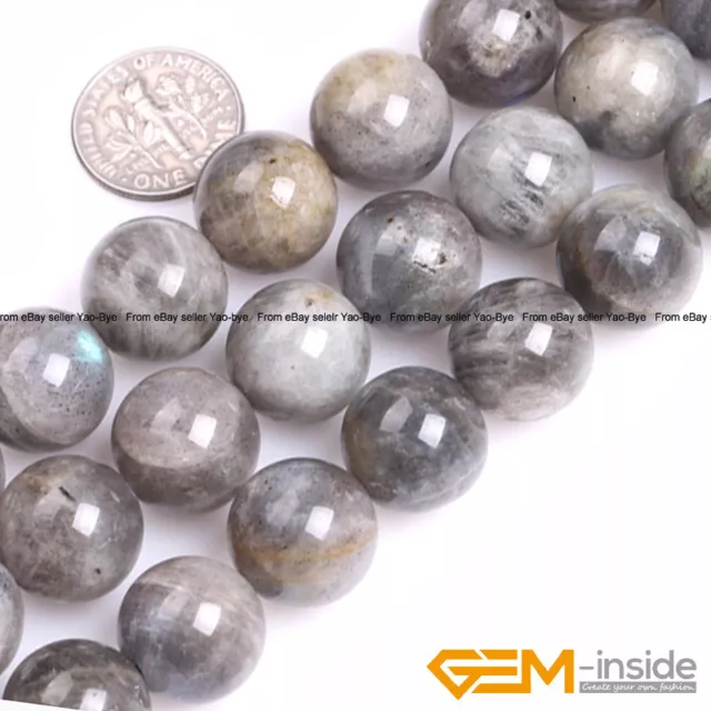 Natural Gemstone Rainbow Labradorite Round Loose Beads For Jewelry Making 15" YB