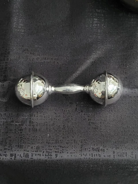 Vintage Lunt C-99 Sterling Silver Baby Rattle Victorian Decor