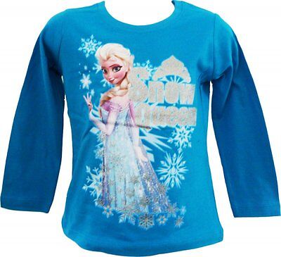 Frozen Top T Shirt Tee Anna Elsa Long Sleeve NEW 2 - 10 years Official Disney